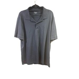 UNTUCKit Men's Size XL Black Short Sleeve Polo Shirt 100% Cotton Knit L